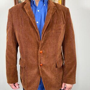 Jonathan Edwards Two Button Corduroy Blazer Men's 42R Brown Top